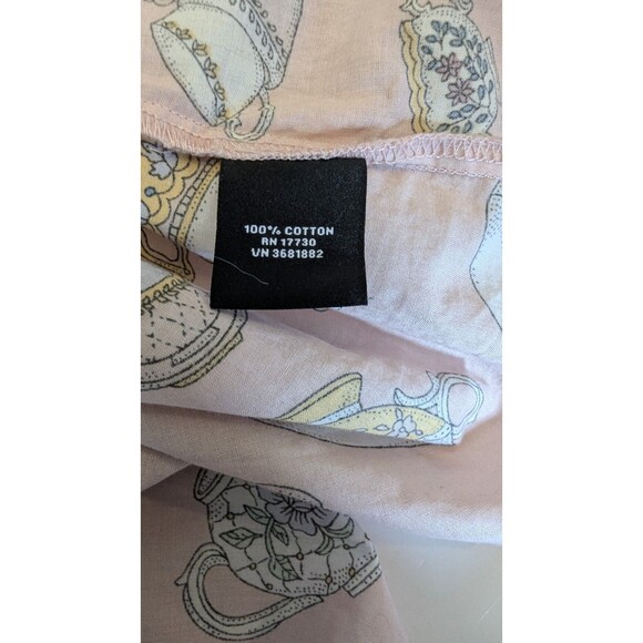 Victoria Beckham for Target Pink Teacup Print Button-up Shirt/Blouse Sz XL - Picture 6 of 7